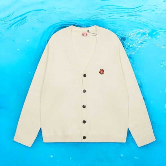 Kenzo Cream Button-Up Cardigan - Picture 1 of 10